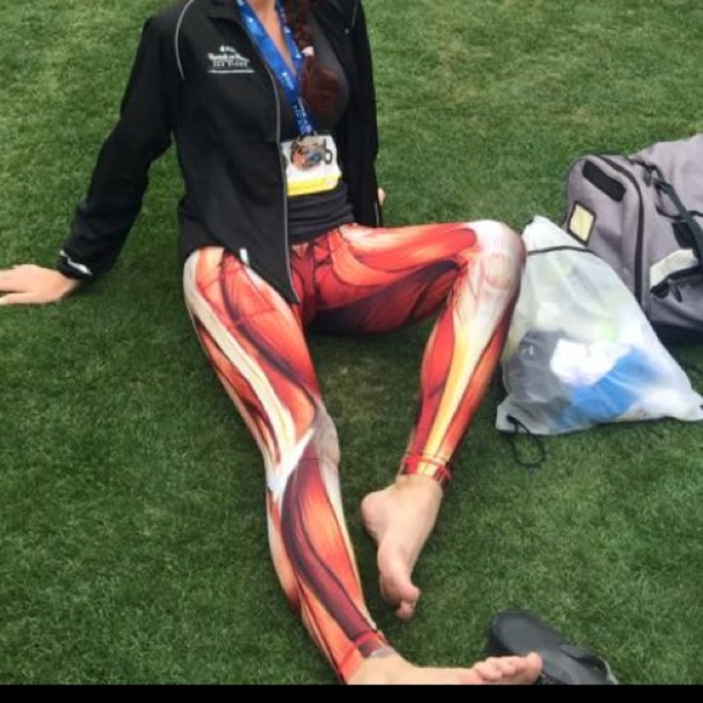 Lotus leggings anatomical muscle print
